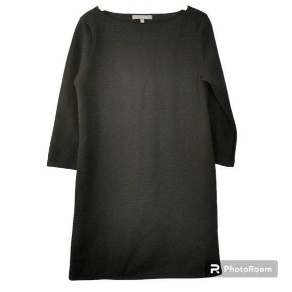 Women's Daisy Fuentes Black Quilted Texture 3/4 Sleeve Dress Size Small - Picture 1 of 9